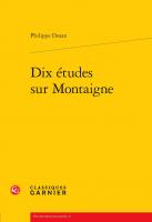 Dix études sur Montaigne